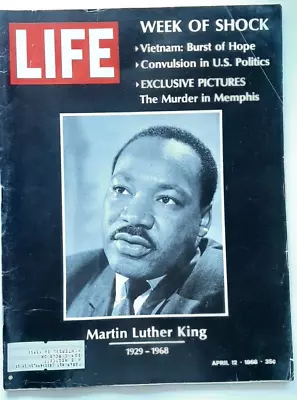 Martin Luther King Jr - April 12 1968 Life Magazine - Murder In Memphis Vintage • $16.95