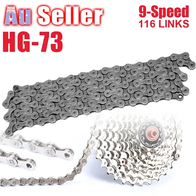 9 Speed MTB Bicycle Chain Deore Bike 116 Links 105 CN-HG73 For LX • $17.45