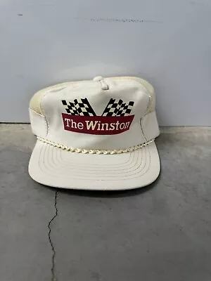 Vintage The Winston White Winston Cup Trucker Hat Snapback Rope Cord Cap NASCAR • $14.99