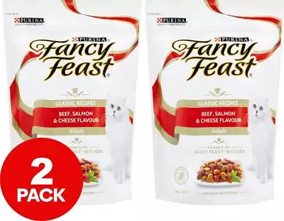 2 X Fancy Feast Classic Dry Cat Food Beef Salmon And Cheese 450g • $19.99