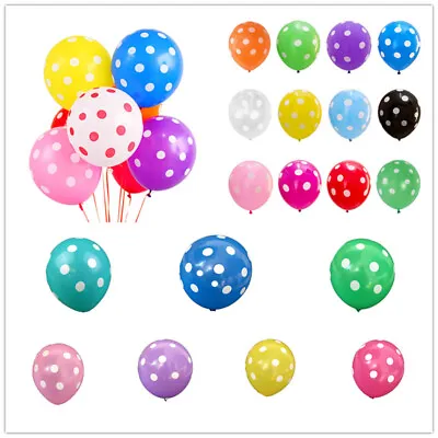 $1.95 • Buy 5pcs 12 INCH 12” High Quality Polka Dot Colour Latex Balloon Party Birthday 