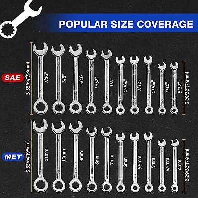 20 Pcs Mini Wrench Set Metric SAE Ignition Wrench Sets Open And Box End Wrench • $25.16