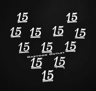 144 Pc # 15 Signs Favors Recuerdos De Quince Anos Quinceanera Mini Plaques Silve • $10.99