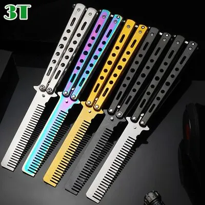 Portable Butterfly Training Knife Foldable CSGO Balisong Trainer Pocket • $10.36