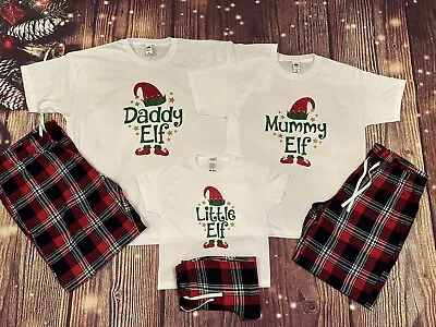 Personalised Matching Family Christmas Pyjamas (unique Xmas Kids Pjs) Little Elf • £14.99