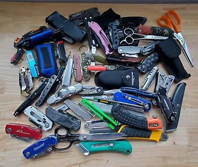 TSA LOT Of Knives Multi Tools & More! 15+ LBS Variety Mix! FREE SHIPPING! • $84.99