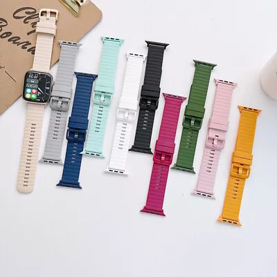 $11.45 • Buy Silicone Band IWatch Strap For Apple Watch Ultra Series 8 7 6 5 40/44/41/45/49mm