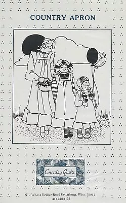 Vintage Women's Full Apron Sewing Pattern Adult & Kids Size UNCUT Long Prairie • $9.95