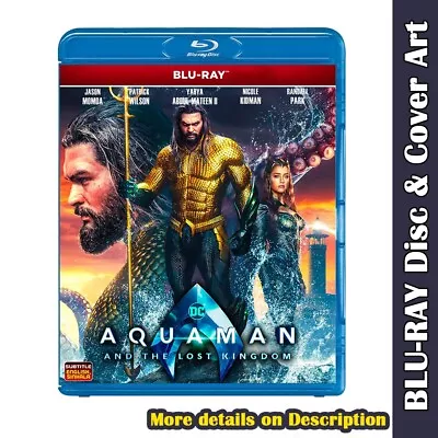 Aquaman And The Lost Kingdom 2023 Movie Blu-ray Disc With Cover Art No Box • $11.99