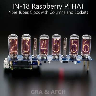 £227.09 • Buy IN-18 SHIELD NCS318 RASPBERRY PI HAT Or ARDUINO NIXIE CLOCK [WITH OPTIONS]