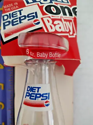 Vintage Diet Pepsi Baby Bottle NIP New Made USA Munchkin Bottling Inc 6 Oz 1992 • $25.59