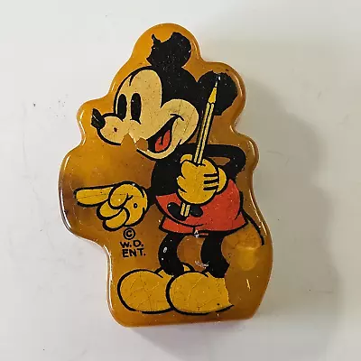 1930's Walt Disney Mickey Mouse Butterscotch Bakelite Pencil Sharpener • $24.99