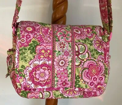 Vera Bradley Lindsay Crossbody Handbag Petal Pink Retired Excellent Condition • $35