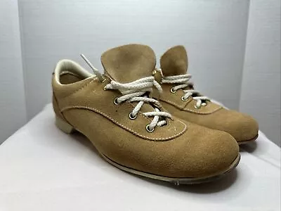 Vintage Dexter Bowling Shoes Men's Size 8.5 Tan/Brown Suede Made In The USA VGC. • $29.99