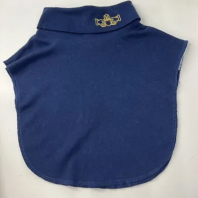 Vintage Womens Navy W/ Gold Embroidered Claddagh Turtle Neck Dickie Dickey • $17.50