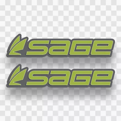 (2) Sage Sticker Decal Vinyl Fishing Boat Sponsor Fly Rod Reel River PREMIUM • $6.63