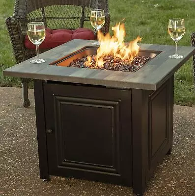 Electronic Control Fireplace Steel Propane Fire Pit Table Patio Deck Backyard • $403.75
