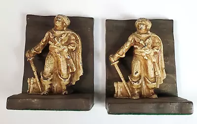 Vintage Bookends Pirate W/ Chest Littco Foundry?  Painted Cast Iron 1930s • $39.99