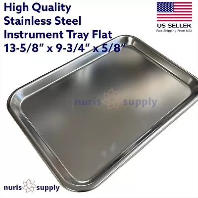 Dental Instrument Tray Flat High Quality Stainless Steel Medical Tattoo B Tray • $39.99