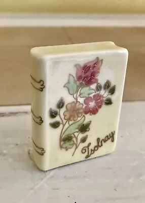 $10 • Buy Zsolnay Made In Hungary 2  Miniature Hand Painted Porcelain Book
