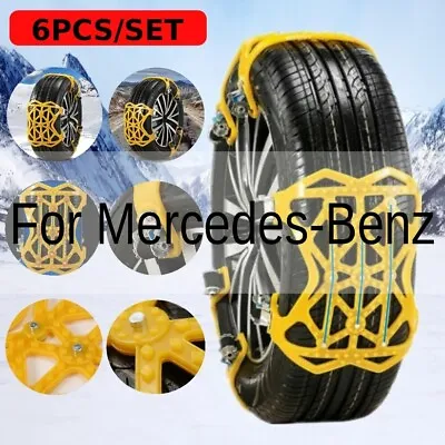 For Mercedes-Benz 6x Car Wheel Tire Snow Ice Anti Slip Tyre Chains TPU Anti-skid • $39.89