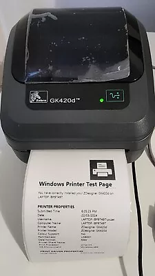 Zebra GK420D Direct Thermal Label Printer 203DPi USB & PARALLEL • $299.99