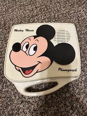 Mickey Mouse Phonograph Record Player Vtg 1980s *not Working* • $12