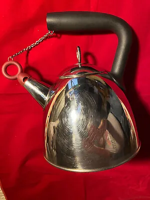 MICHAEL GRAVES Whistle Keeper Polished Stainless Steel Tea Kettle • $45.95