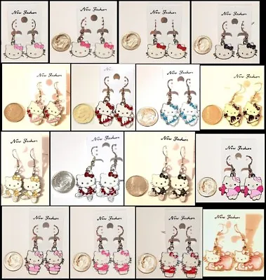 $7.99 • Buy Multi-Style Hello Kitty Dangling Hook Earrings- Choose Style