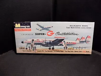 Vintage 1957 Monogram Lockheed Super G Constellation TWA Model P19-98 Real Deal • $55