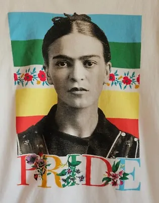 Frida Kahlo PRIDE  Colorful Womens Graphic T-Shirt Isaac Morris Limited Small • $13