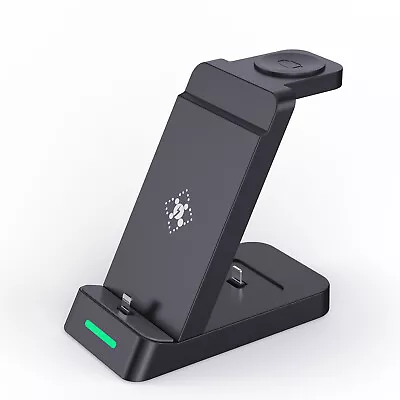 $26.99 • Buy 3in1 Charging Dock Charger Stand For Apple Watch Air Pods IPhone 14 13 XS 11 Pro