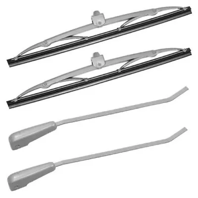 Empi Silver Wiper Arm & Wiper Blade Set For VW Bug / Beetle 1958-1964 • $68.95