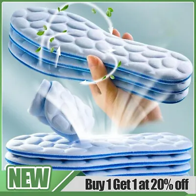 Memory Foam Orthopaedic Massage Insoles For Shoes Women Men Sports 5D Insoles • £2.95