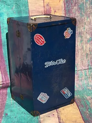 Vintage Terri Lee Doll Steamer Trunk Case Wardrobe With Hangers 18x10x10 + Key • $31.50