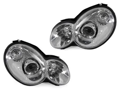 DEPO Chrome AMG Style Headlights For 2002-2005 Mercedes Benz C Class W203 Coupe • $399.95