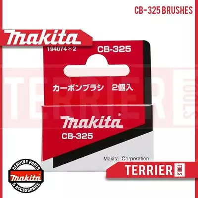 Makita 194074-2 Carbon Brushes CB-325 (1 Pair) For Grinders 9553NB / 9554NB / 95 • £2.98