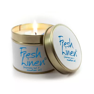 Lily Flame Fresh Linen Scented Tin Candle • £10.73