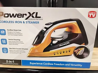 NEW PowerXL Cordless 2-in-1 Iron & Steamer With Non-Stick Ceramic Soleplate  • $34.99