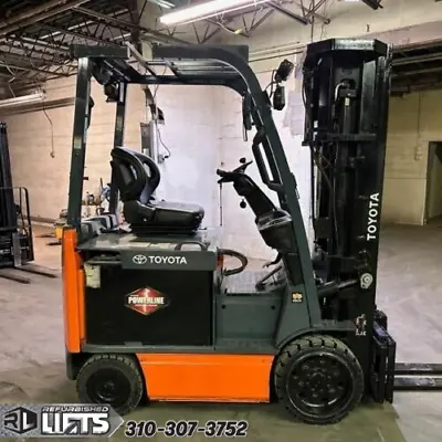 TOYOTA 7FBCU25 Sit Down 4 Wheel Electric Forklifts 3 Stage 189  LOW HOURS • $15950