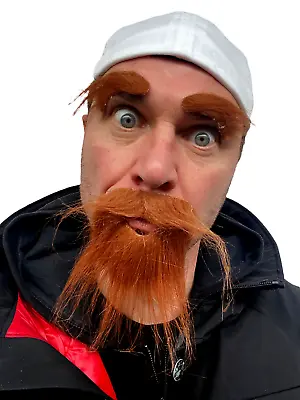 Scottish Scotsman Ginger Beard Tash Moustache Eyebrows Fancy Dress Accessory • £3.97
