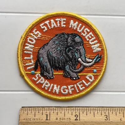 Illinois State Museum Wooly Mammoth Springfield IL Round Embroidered Patch Badge • $14.99