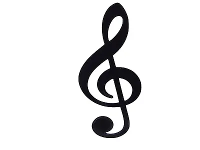Black Musical Notes Music Room Treble Clef Plastic Wall Sculpture Sign Decor • $10.99