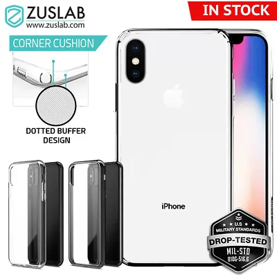 $8.99 • Buy For IPhone X XS Case ZUSLAB Shockproof Slim Hybrid Ultra Clear Cover