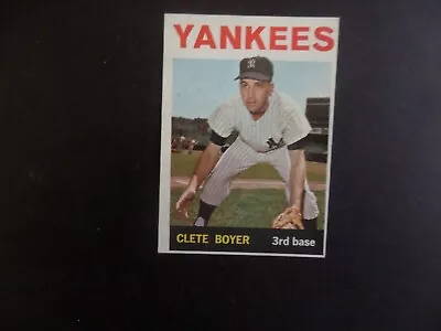 1964 Topps Clete Boyer Yankees Baseball Card #69 Ex  #64 • $4.50