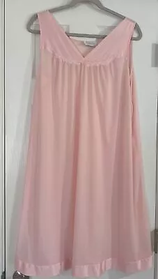 Vintage Vanity Fair Pink Nightgown -Size Large-Free Shipping • $19.99