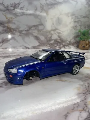 Motormax 1:24 Die Cast R34 Nissan Skyline GTR V Spec • $16