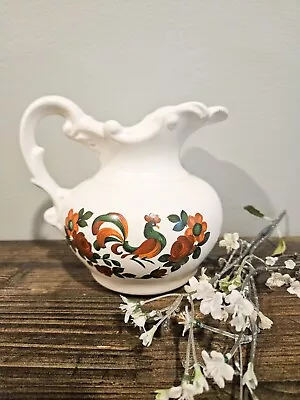Vintage Farmhouse Pottery Rooster Small Pitcher • $14.99