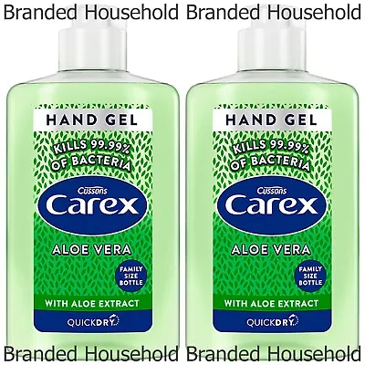 2 Carex Hand Sanitiser Gel With Aloe Vera Extract Quick Dry Kills Bacteria 300ml • £8.99