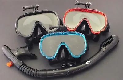 $39.95 • Buy GoPro Mask And Dry Snorkel - Snorkeling Diving Liquid Silicone Set WIL-DS-32 